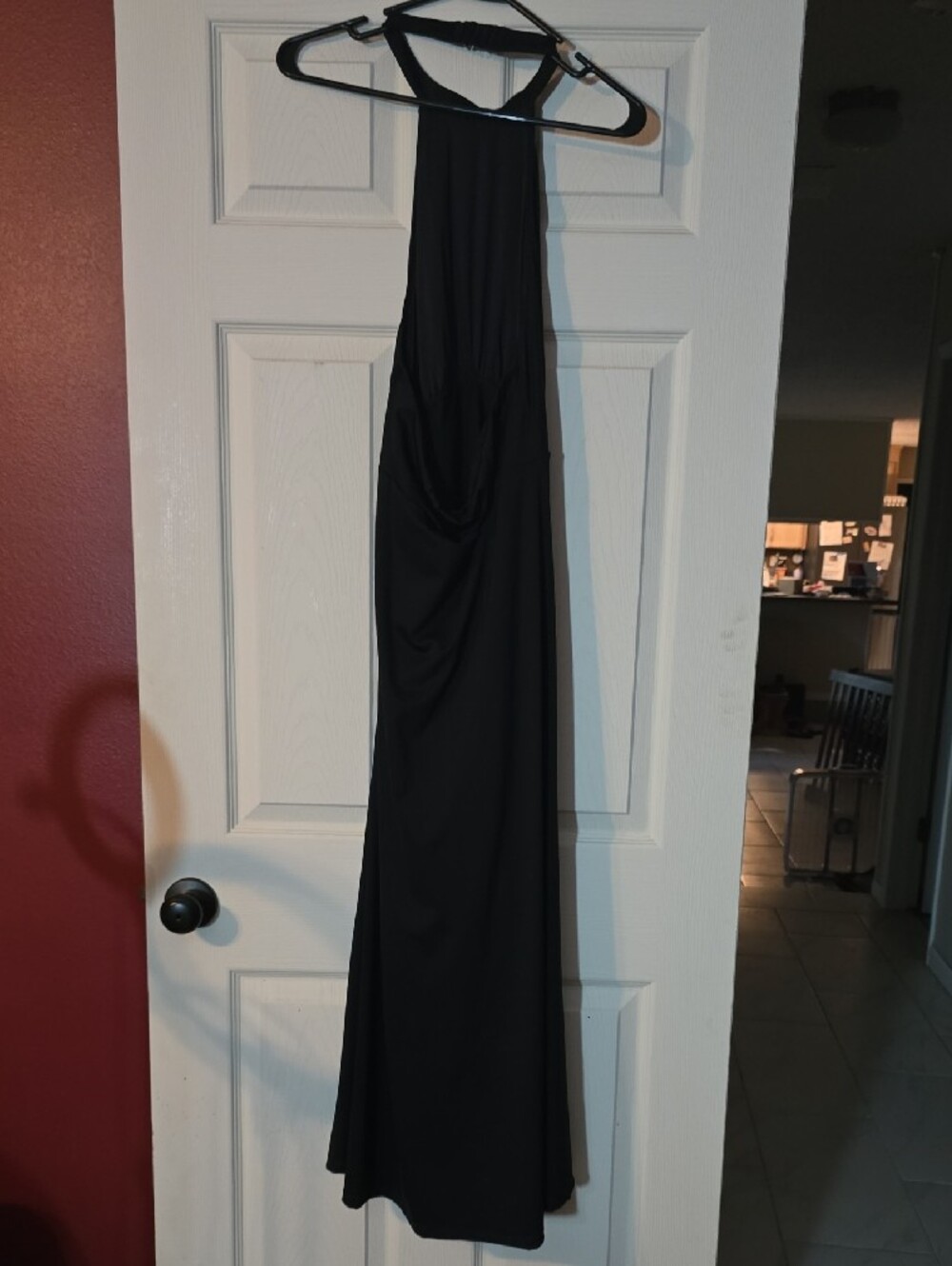 HALARA Black Maxi Dress with High Halter Neck - Picture 6 of 16